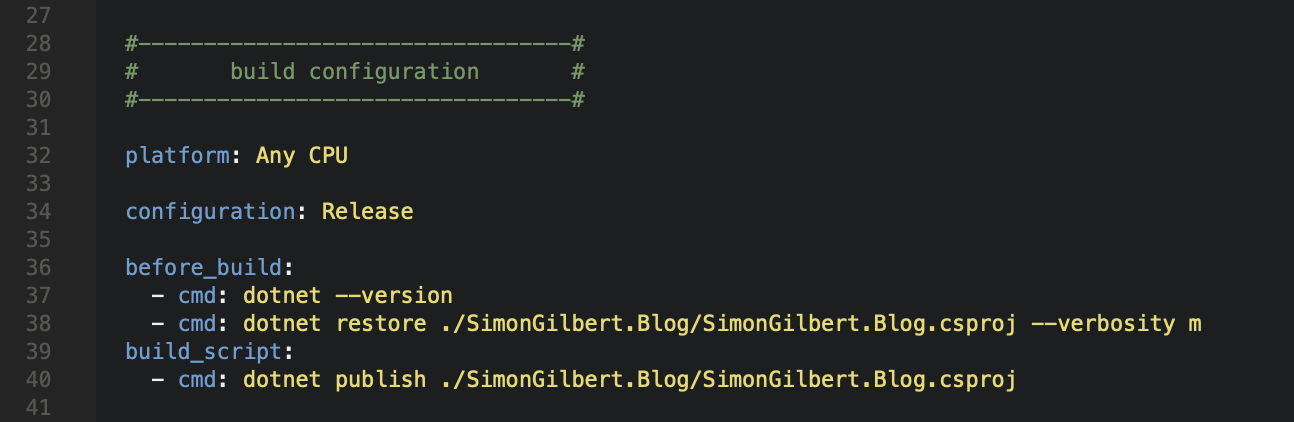 Appveyor Continuous Integration - YAML
