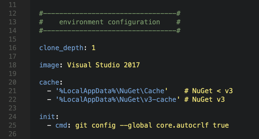 Appveyor Continuous Integration - YAML
