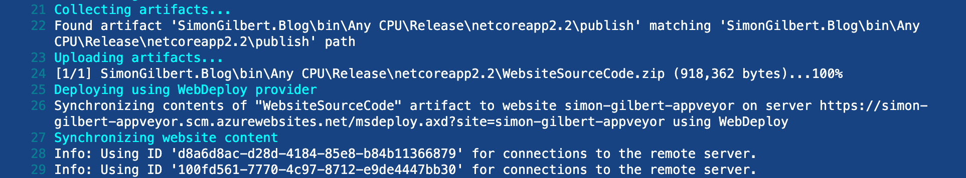 Appveyor Continuous Integration - Azure Build Log