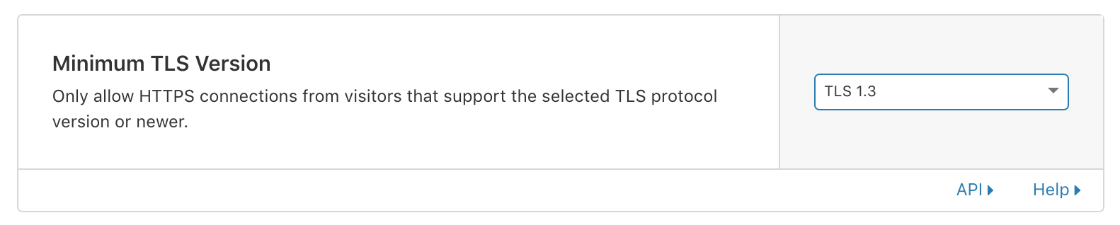 Cloudflare Protection - TLS Version