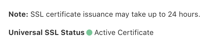 Cloudflare SSL/TLS Certificate - Active