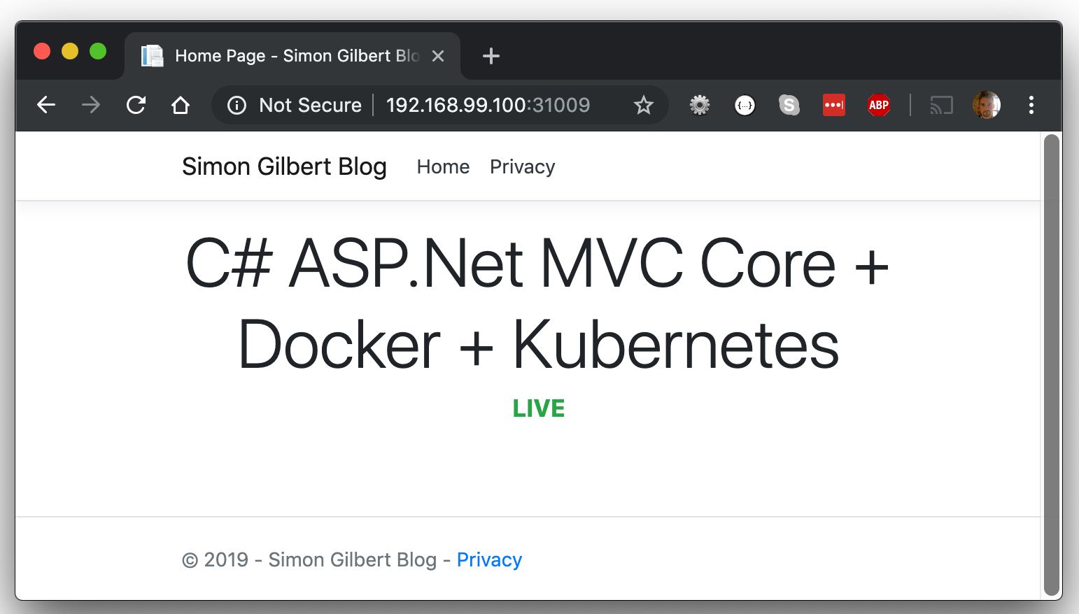 C# ASP.Net MVC Core, Docker, Kubernetes (K8s)