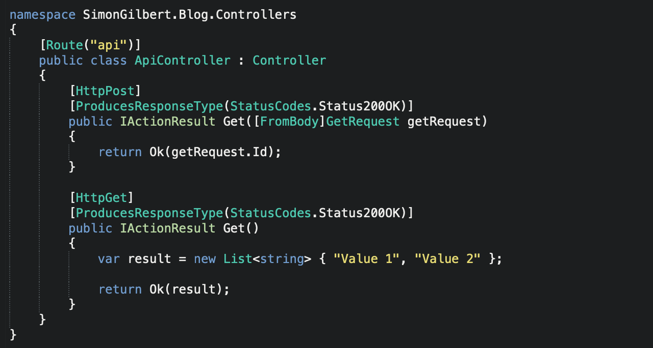 C# ASP.Net Core Web Api - Swashbuckle Swagger