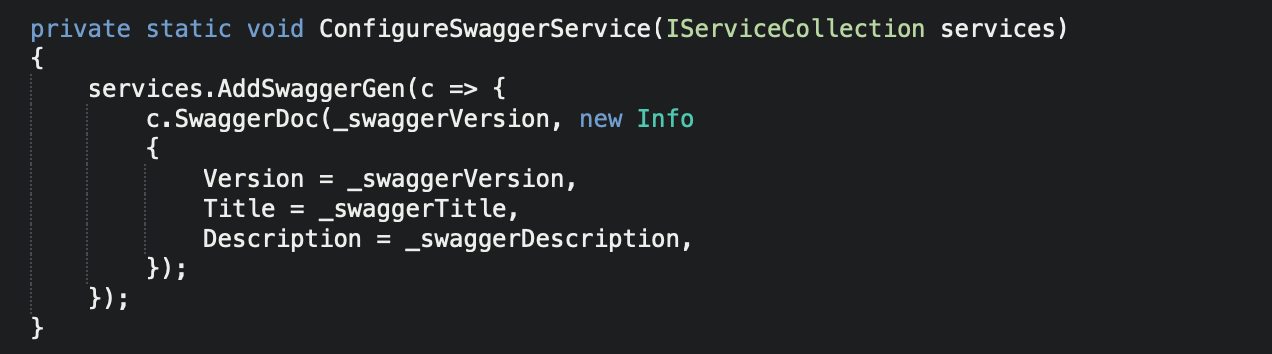 C# ASP.Net Core Web Api - Swashbuckle Swagger