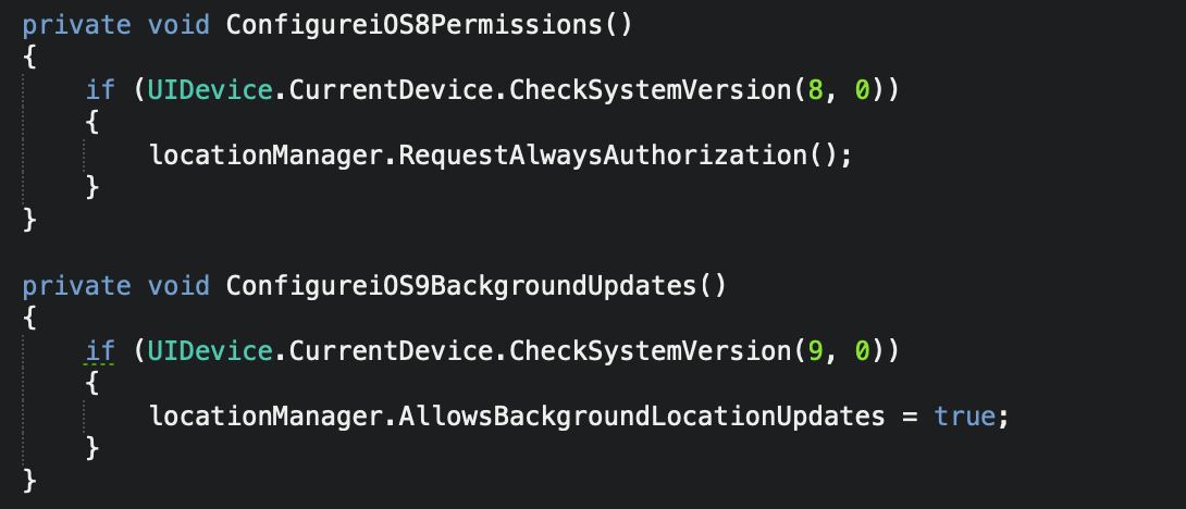 iPhone Geo Location - C# Xamarin iOS